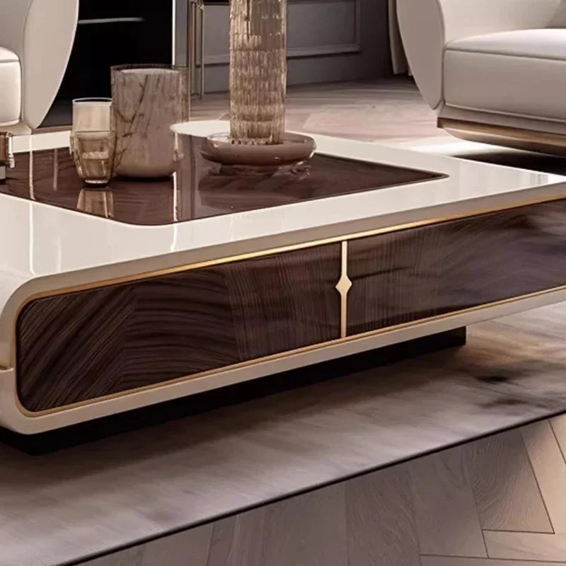 Table basse luxe nordique avancée – Design simple moderne pour villa, hôtel et salon haut de gamme