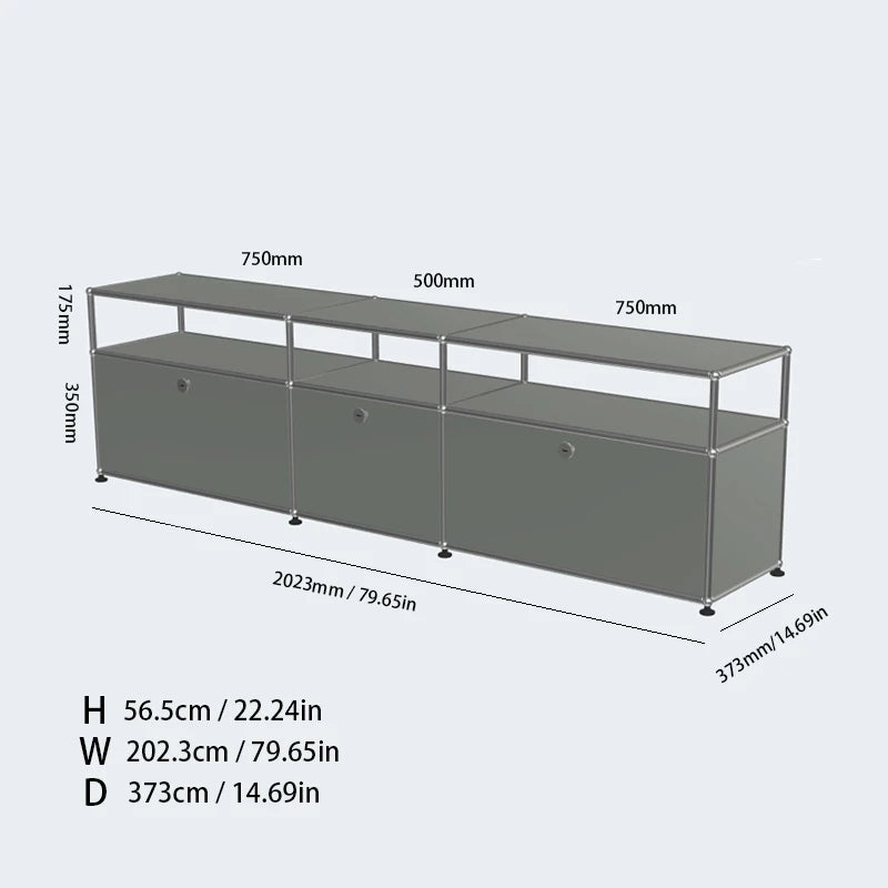 Meuble TV d'angle modulaire en métal – Armoire d'exposition DIY pour salon