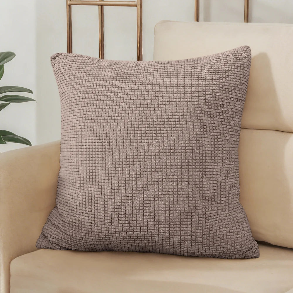 Housse de coussin jacquard uni 40x40 45x45 50x50 cm – Bureau, canapé, décoration intérieure