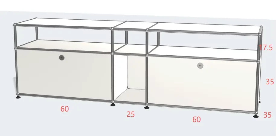 Meuble TV d'angle en métal avec rangement – Armoire d'exposition pour salon