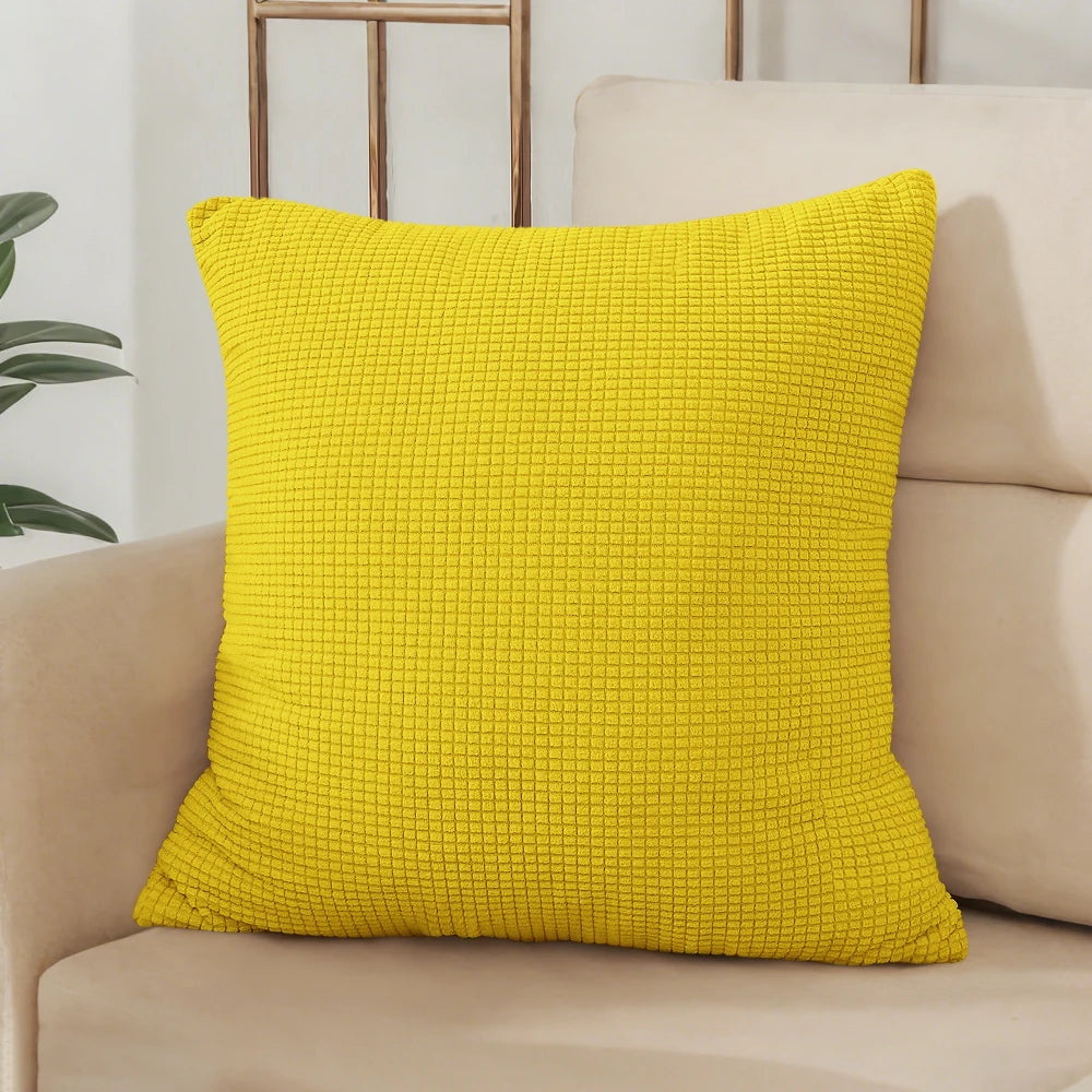 Housse de coussin jacquard uni 40x40 45x45 50x50 cm – Bureau, canapé, décoration intérieure