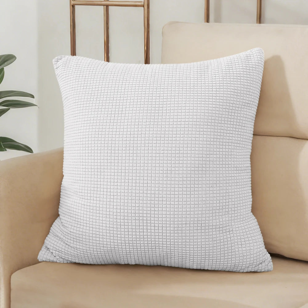Housse de coussin jacquard uni 40x40 45x45 50x50 cm – Bureau, canapé, décoration intérieure