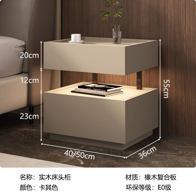 Table de chevet style européen classique – Rangement luxe, design moderne pour chambre