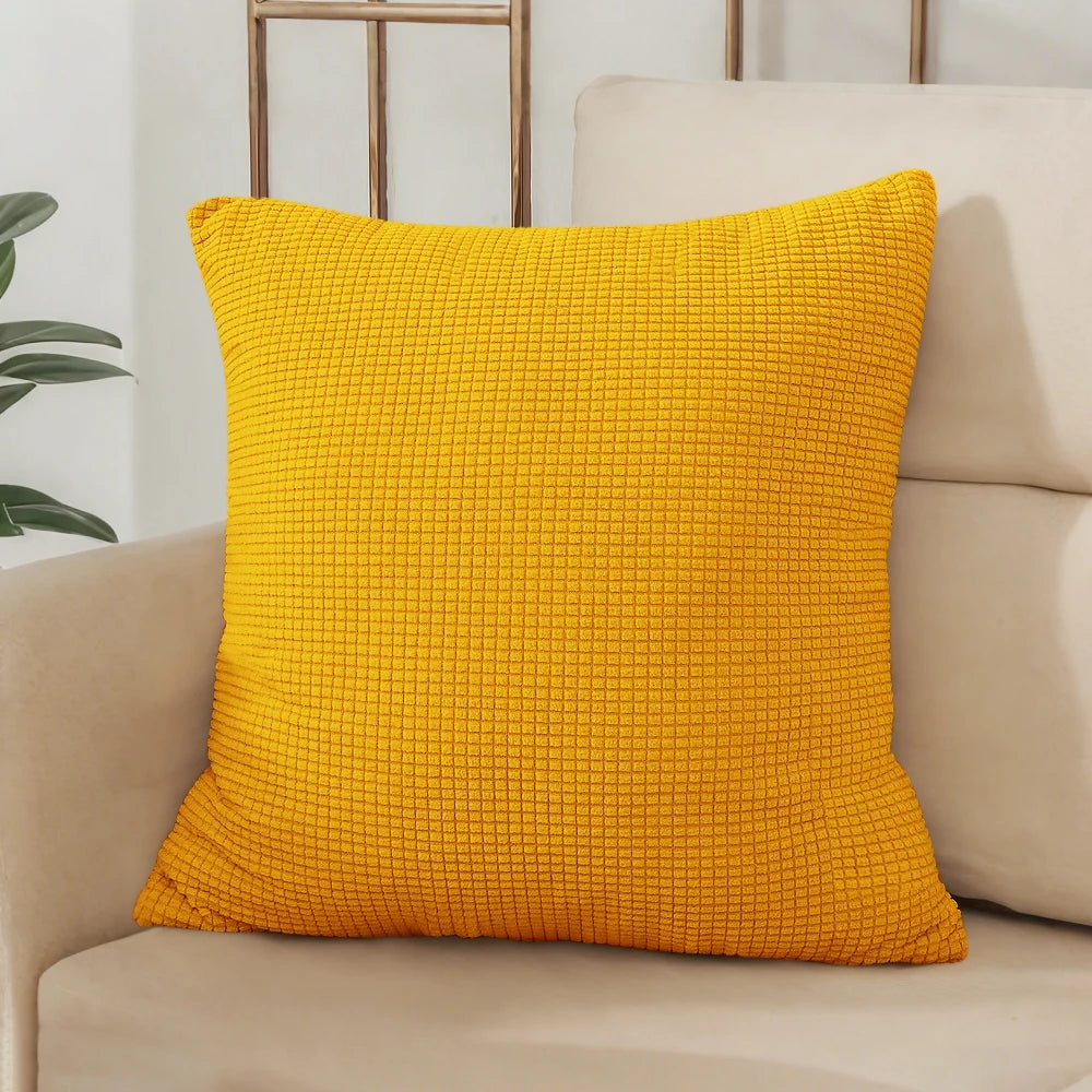 Housse de coussin jacquard uni 40x40 45x45 50x50 cm – Bureau, canapé, décoration intérieure