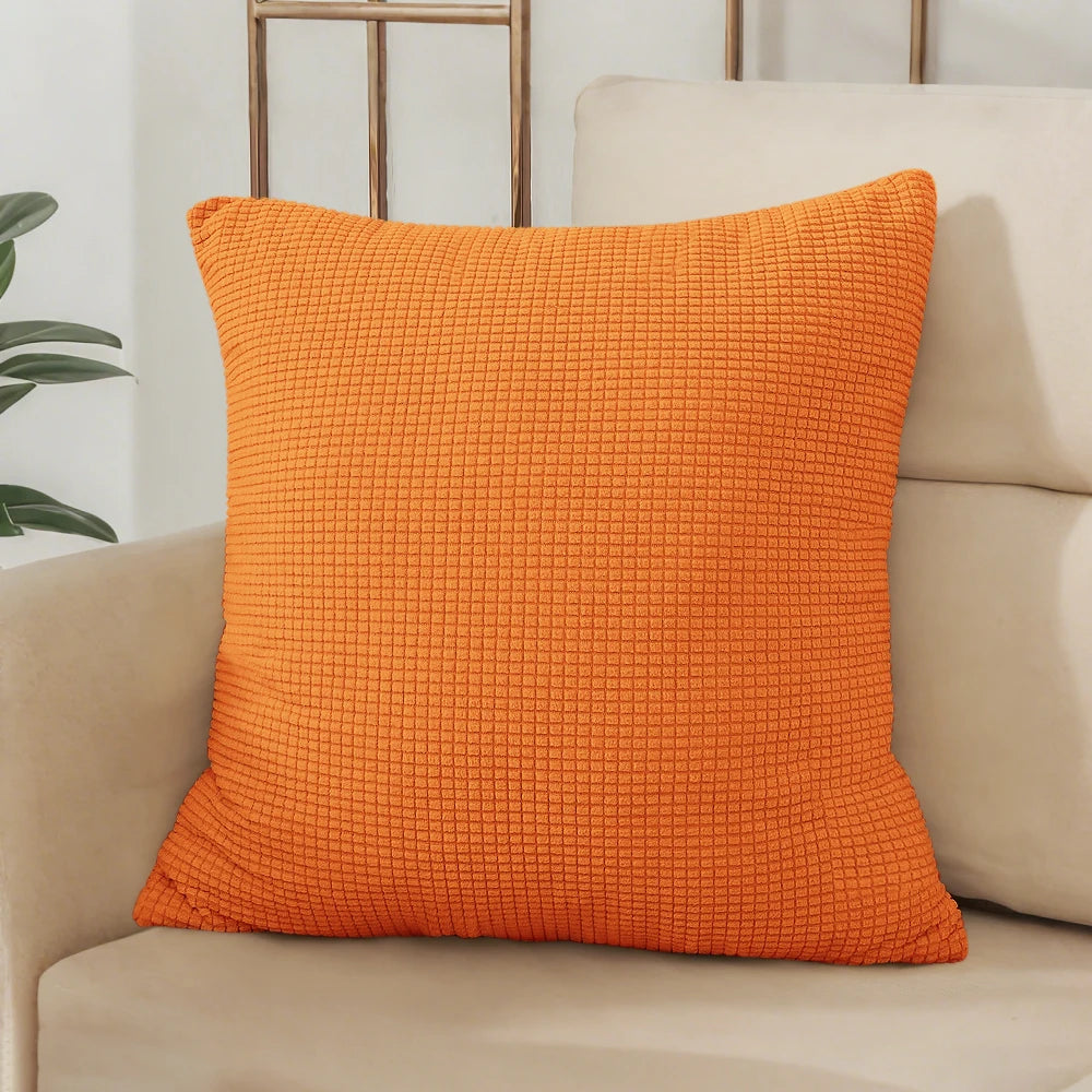 Housse de coussin jacquard uni 40x40 45x45 50x50 cm – Bureau, canapé, décoration intérieure