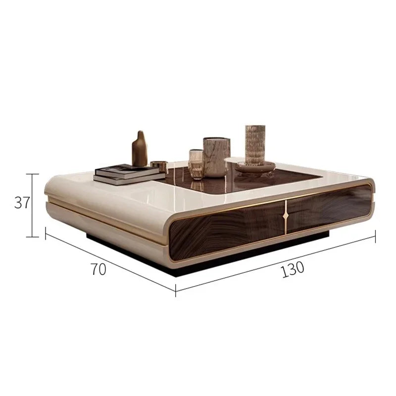 Table basse luxe nordique avancée – Design simple moderne pour villa, hôtel et salon haut de gamme