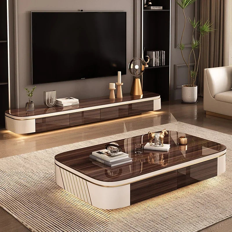 Table basse luxe nordique avancée – Design simple moderne pour villa, hôtel et salon haut de gamme