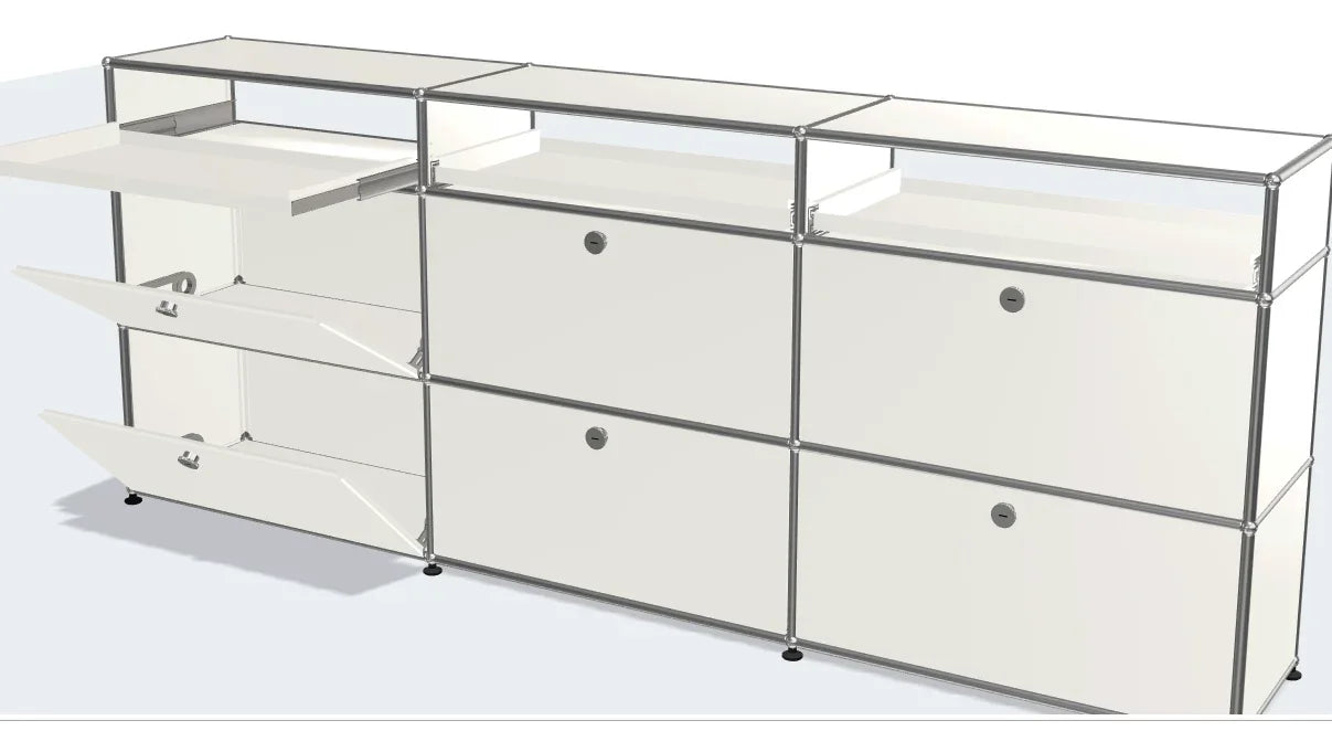 Meuble TV d'angle en métal avec rangement – Armoire d'exposition pour salon
