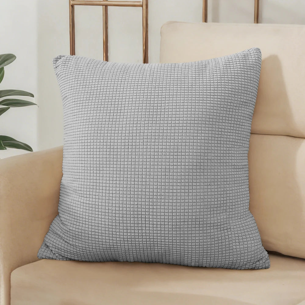 Housse de coussin jacquard uni 40x40 45x45 50x50 cm – Bureau, canapé, décoration intérieure
