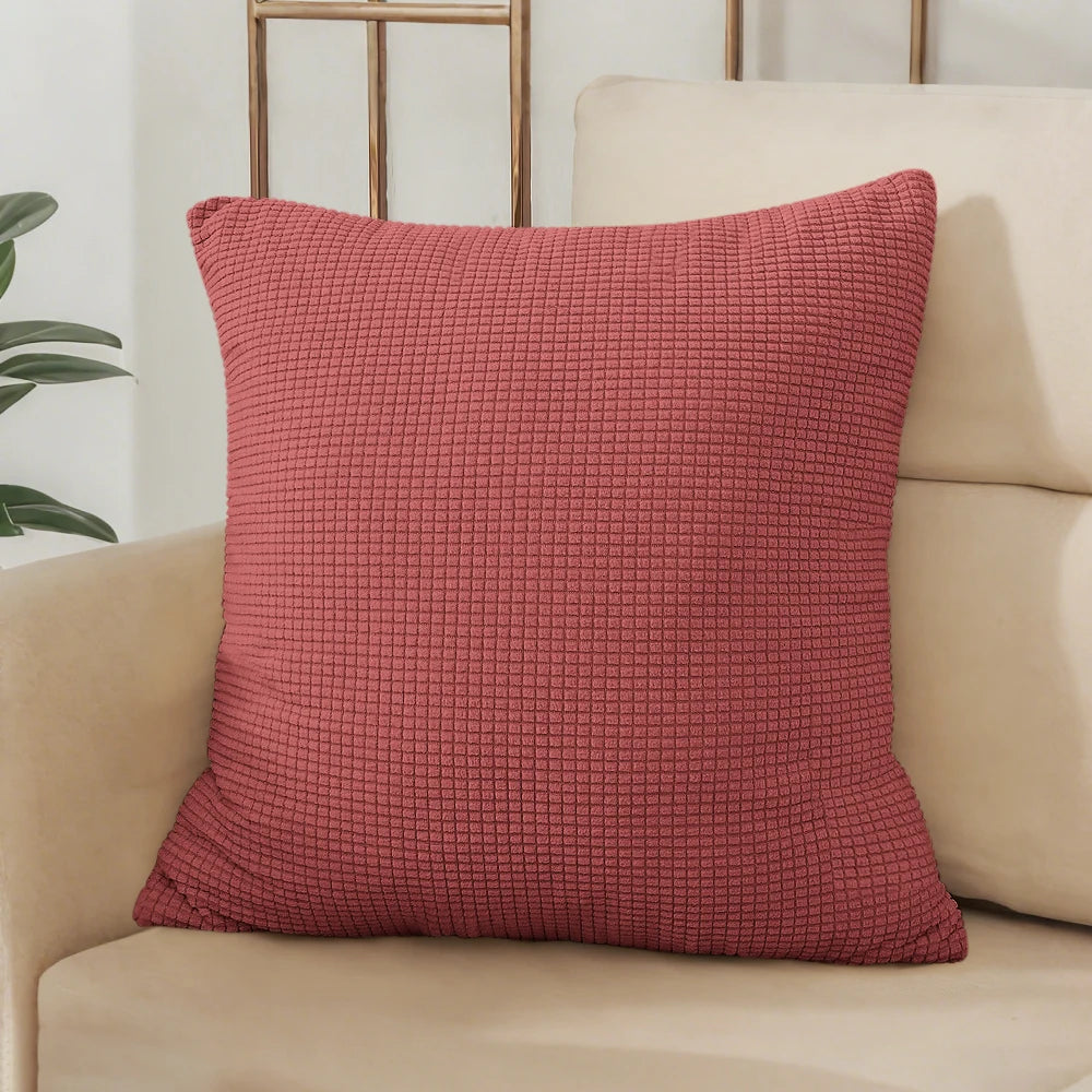 Housse de coussin jacquard uni 40x40 45x45 50x50 cm – Bureau, canapé, décoration intérieure