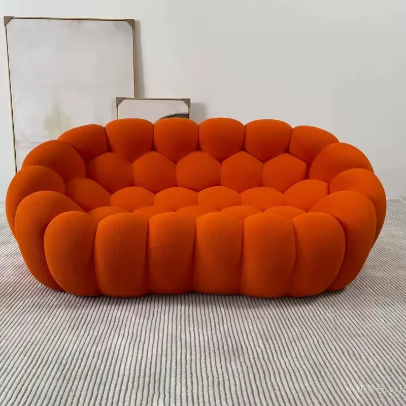 Canapé 2 places minimaliste européen – Puff bulle compressible sans os, chaise longue pour salon