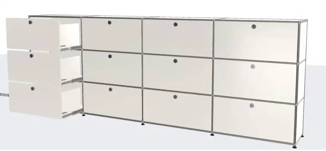 Meuble TV d'angle en métal avec rangement – Armoire d'exposition pour salon