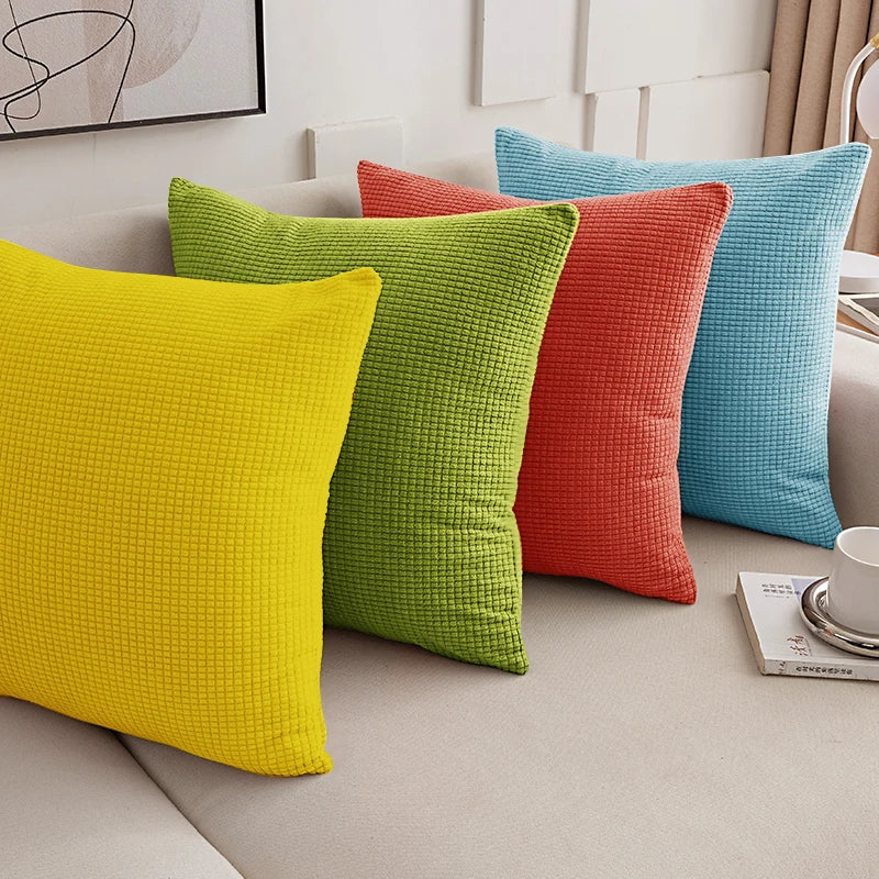 Housse de coussin jacquard uni 40x40 45x45 50x50 cm – Bureau, canapé, décoration intérieure