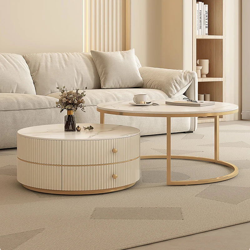 Table d'appoint design minimaliste – Table de bout avec rangement, décor luxe pour salon